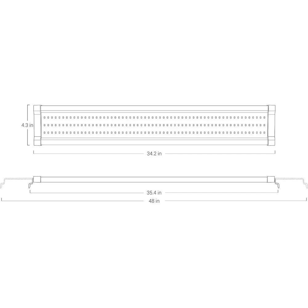 NICREW ClassicLED Gen 2 32W Aquarium Light 36-48 Inch Dimmable White‎ Blue LED